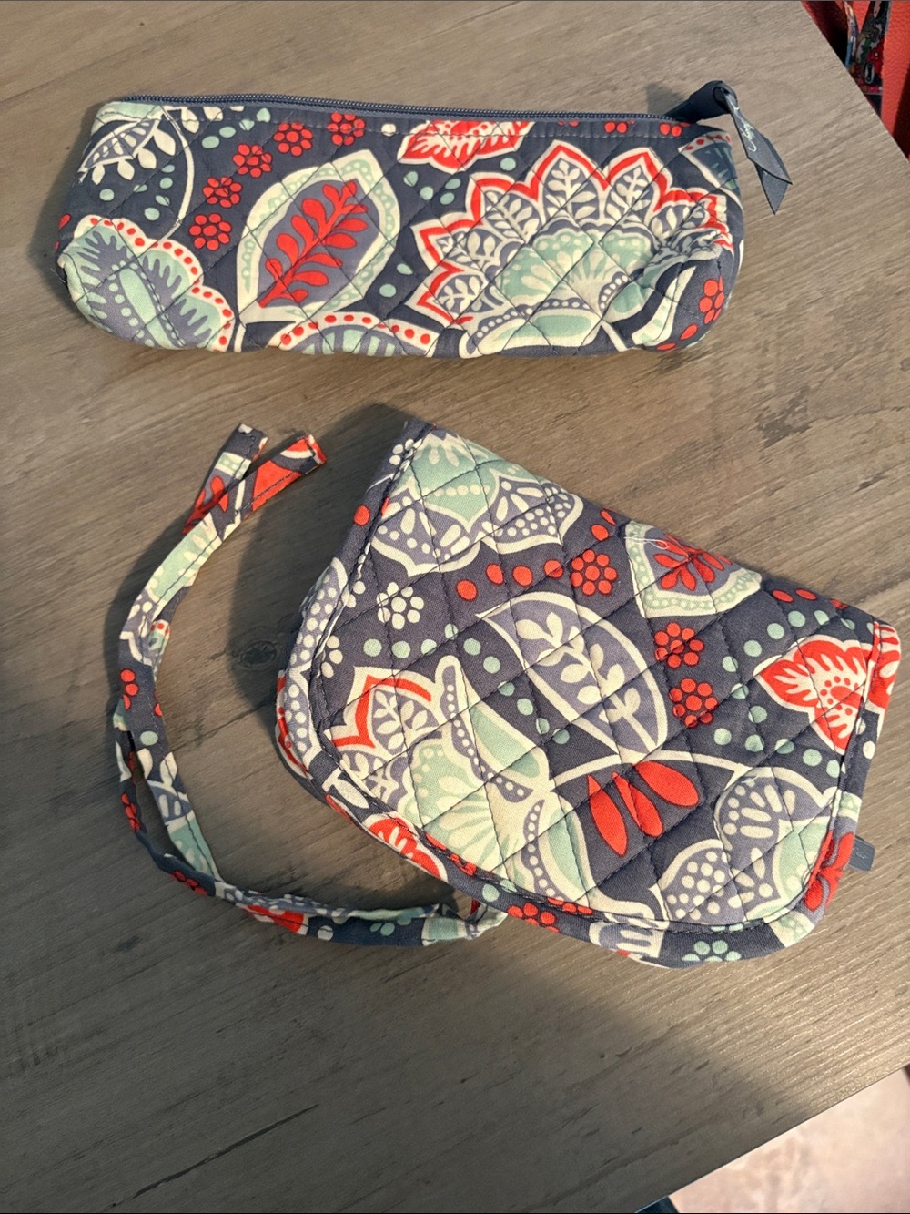 Vera Bradley Floral Quilted Cosmetic bundle